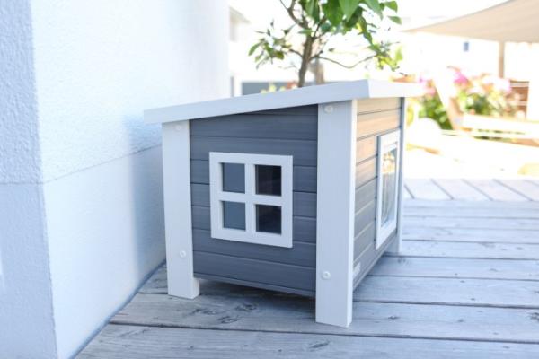 Kerbl ECO Katzenhaus outdoor Hundehaus für kleine Hunde und Katzen Eli